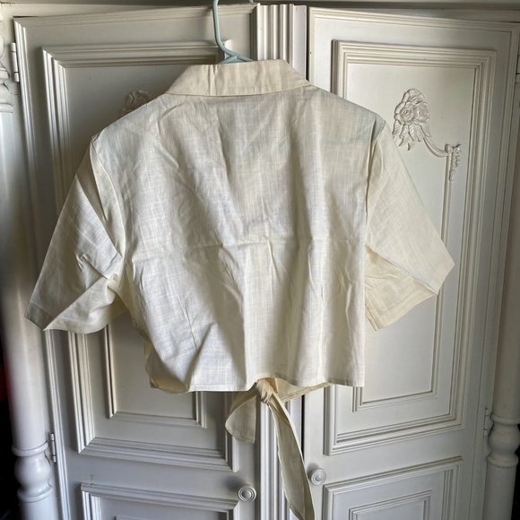 NWT Modcloth Safari Sun Chasers blouse w/ embroiderd tigers, women's size large - Picture 8 of 16